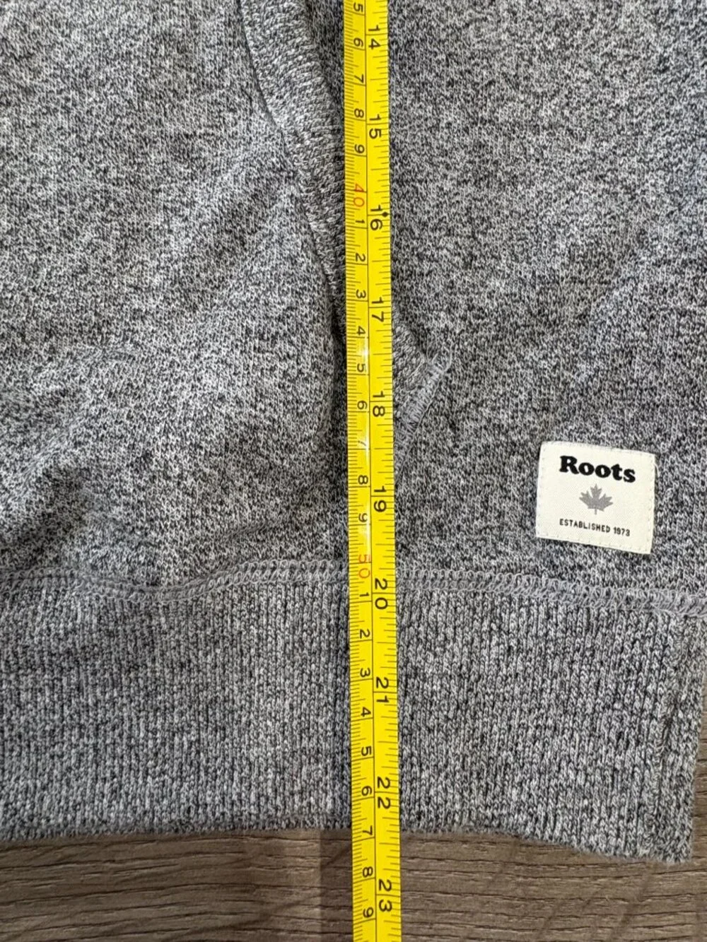 Ladies Roots Heather Gray Logo Hoodie – Size Small – Great Condition - Picture 10 of 13
